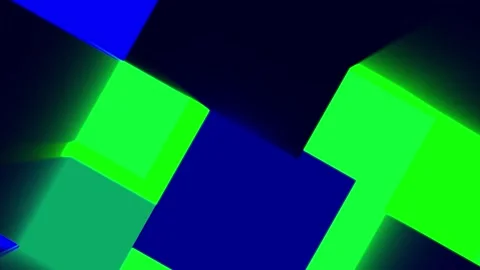 3D checkered block animated background glowing with attractive colors Stock Footage 308277242