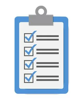 3D checklist clipboard with check marks task management vector illustration Stock Illustration