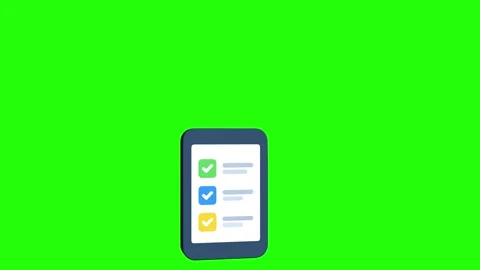 3D Checklist Tablet Rotating on Green Screen Task List Animation 스톡 동영상 348179923