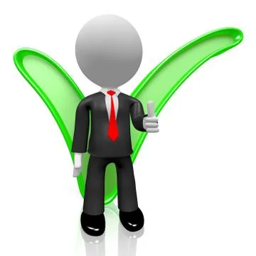 3D checkmark concept Stock Illustration