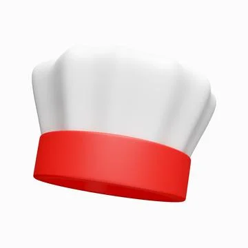 3d chef hat. minimal school icon. isolated on background, icon symbol clipping Stock Illustration
