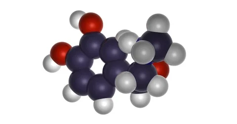 3d chemical structure of adrenaline molecule, epinephrine. Stock Footage 100243436