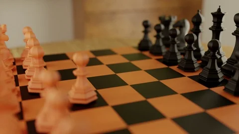 3D chess on the Board Stock Footage 122151027