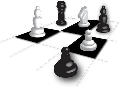 3D Chess graphic Illustrazione stock