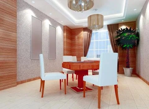 3d chess room Stock Illustration
