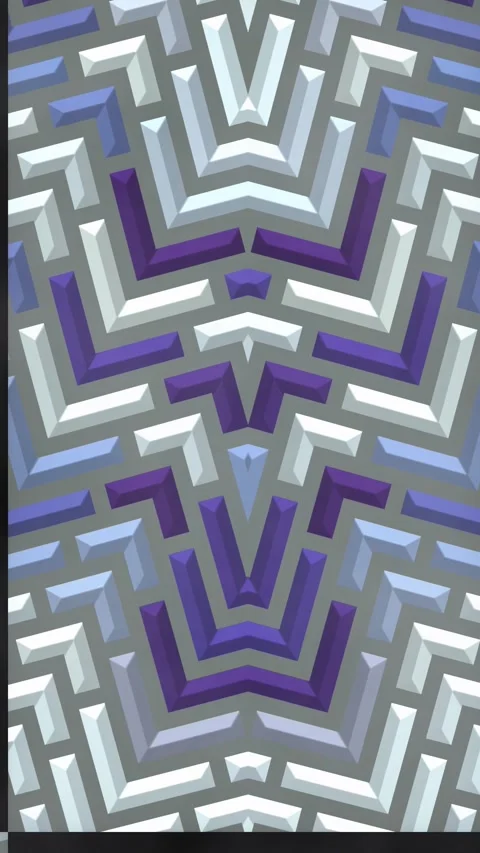 3D Chevron Arrow Tunnel Pattern Abstract Vertical Motion Loop Stock Footage 345650826