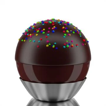 3d chocolate ball. Stock Illustration