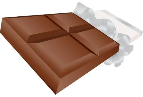 3d chocolate candy bar Stock Illustration