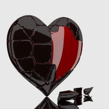 3d chocolate heart. Stock Illustration