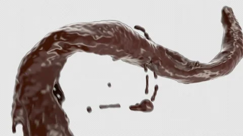 3D Chocolate whirlpool slow motion Stock Footage 234514507