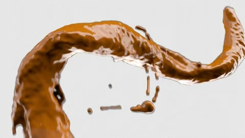 3D Chocolate whirlpool slow motion 動画素材 234514525