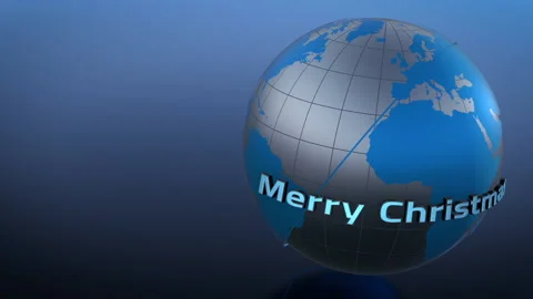 3D Chrismas Globe Loop Stock Footage 226181727