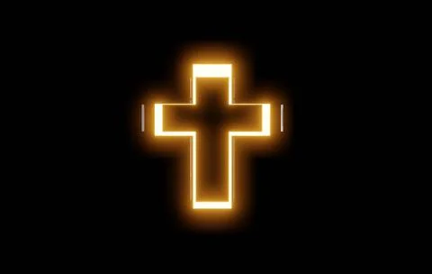 3D Christian cross Illustrazione stock