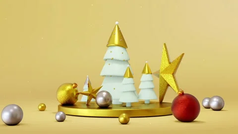 3D Christmas Background Stock Footage 143820001