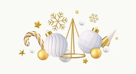 3d Christmas background Stock Illustration
