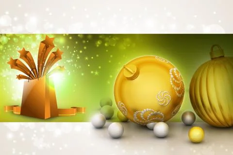 3D christmas bauble Stock Illustration