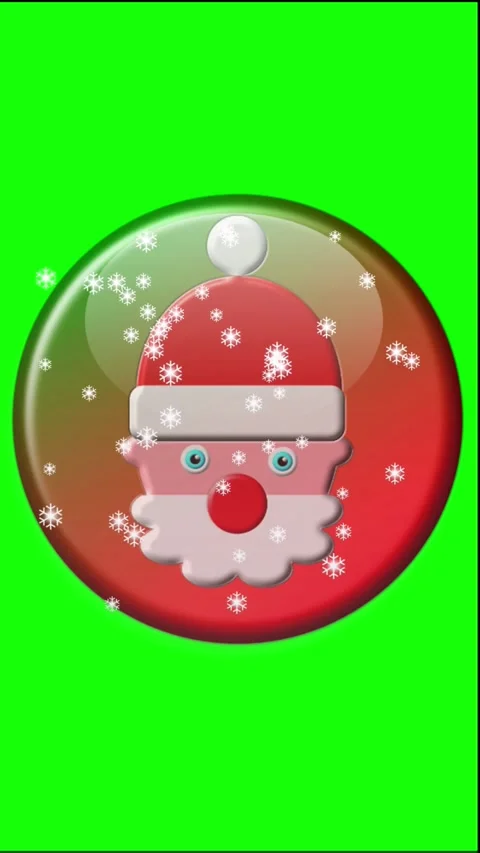3D Christmas button with green background  version 1 스톡 동영상 293022055