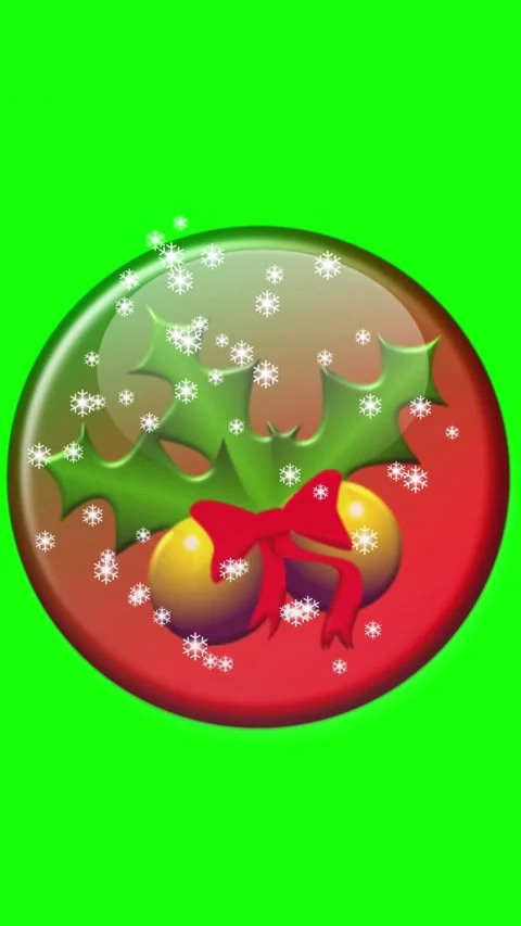 3D Christmas button with green background version 3 스톡 동영상 293022058