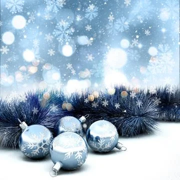 3D Christmas decorations background Stock Illustration