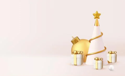 3d christmas design, Illustrazione stock
