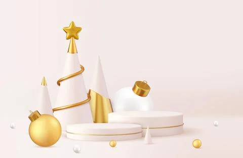 3d christmas design, Illustrazione stock