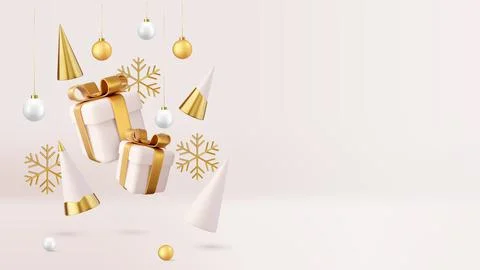 3d christmas design, Illustrazione stock