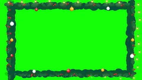 3D Christmas Frame Border Stock Footage 345702457
