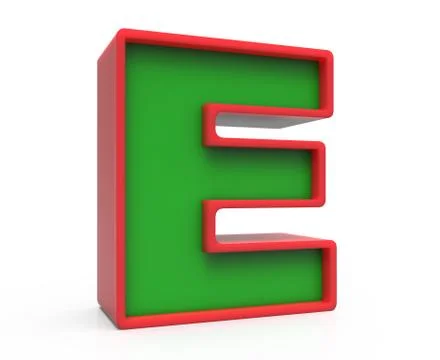 3D Christmas letter  E Stock Illustration