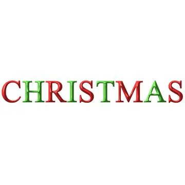3D Christmas Logo Stock Illustration
