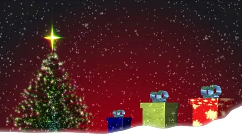3D Christmas Scene Video stock 8153141