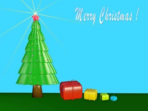 3D Christmas Theme Background Stock Illustration