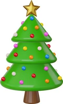 3d christmas tree 1 Stock-Illustration