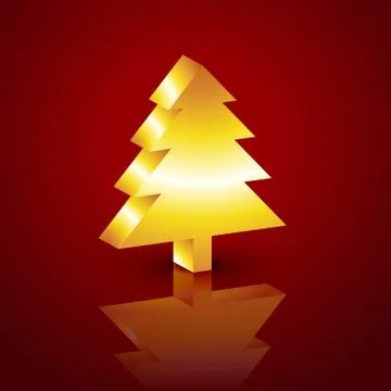 3d christmas tree Stock Illustration