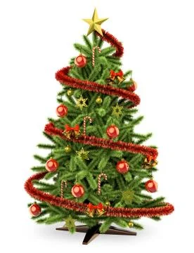 3D Christmas tree Stock Illustration