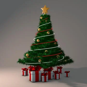 3d Christmas tree Stock Illustration