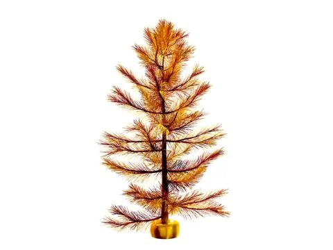 3D Christmas tree or pine tree 3D ready to decorate , isolated on transparent Stock Illustration