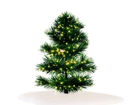 3D Christmas tree or pine tree 3D ready to decorate , isolated on transparent Stock Illustration