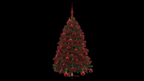 3D Christmas Tree rotation - animation Stock Footage 123710709