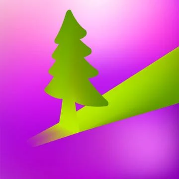 3D Christmas tree vector background. + EPS8 Stock Illustration