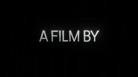 3D Chrome A Film By with Black Background, Equipped with Luma Matte Video stock 305969979