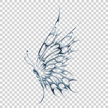 3d chrome metal effect neo tribal y2k gothic style tattoo. Cyber sigilism b.. Stock Illustration