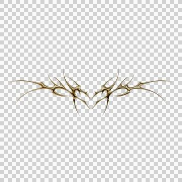 3d chrome metal effect neo tribal y2k gothic style tattoo. Cyber sigilism h.. Stock Illustration