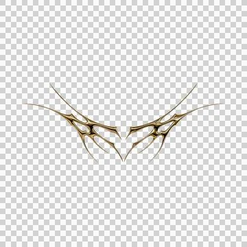 3d chrome metal effect neo tribal y2k gothic style tattoo. Cyber sigilism h.. Stock Illustration