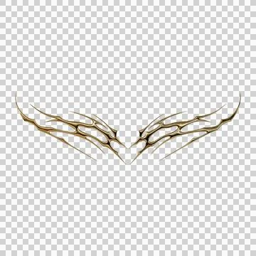 3d chrome metal effect neo tribal y2k gothic style tattoo. Cyber sigilism h.. Stock Illustration