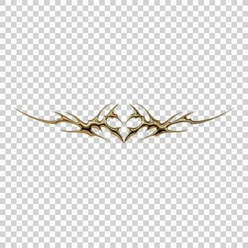 3d chrome metal effect neo tribal y2k gothic style tattoo. Cyber sigilism h.. Illustrazione stock