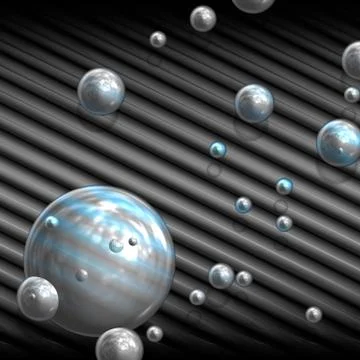 3D Chrome Spheres Stock Illustration