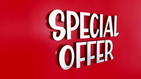 3D chrome text word flying Best Item Spedial Offer Hot deal animation. Stock Footage 160350719