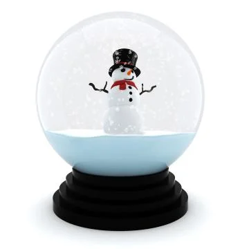 3d Chrystmas dome, on white background Stock Illustration