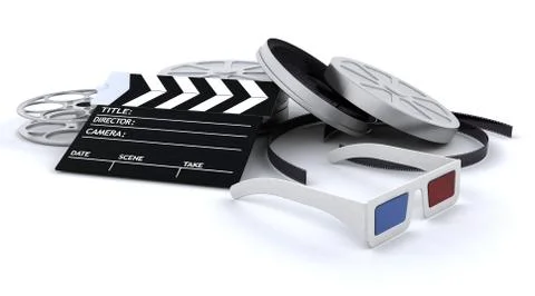 3D Cinema equipment Stock Illustration