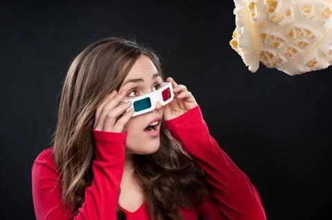3D cinema experience Stock Photos